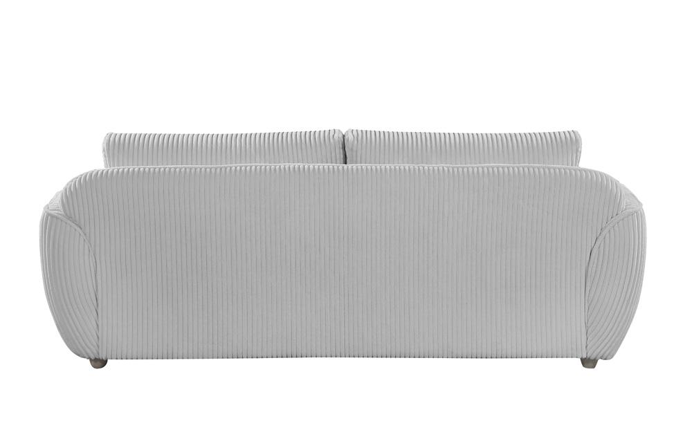 Chintaly - CHARLESTON - Modern Sofa w/ Channel Pattern & Wooden Legs - CHARLESTON-SFA-GRY veiw 4