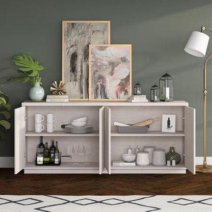 Hudson & Canal - Alston 68in Wide Rectangular Buffet Table in Alder White - BF2174 veiw 7