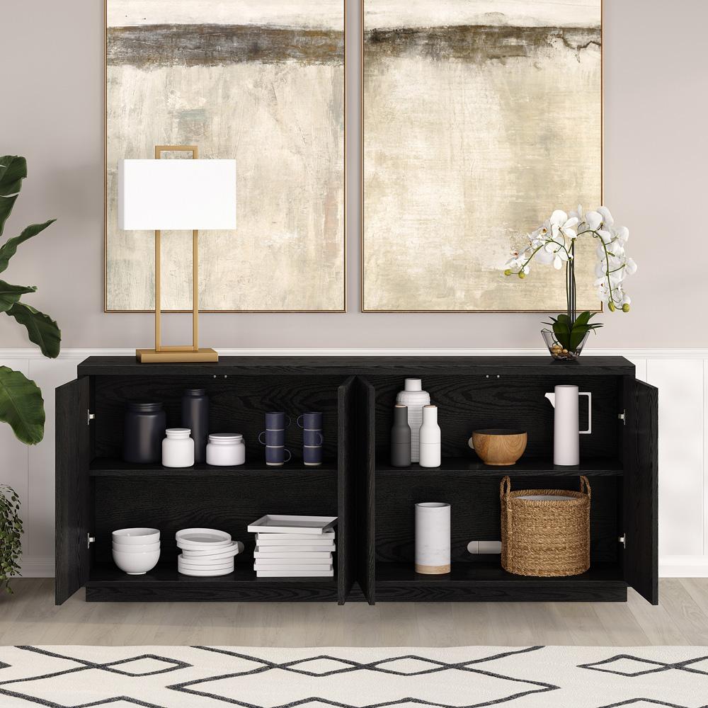 Hudson & Canal - Alston 68in Wide Rectangular Buffet Table in Black Grain - BF2173 veiw 7