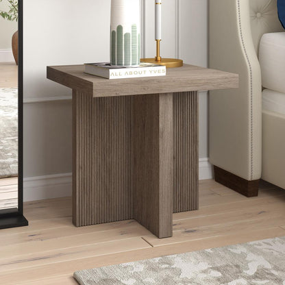 Hudson & Canal - Boden 22in Wide Square Side Table in Antiqued Gray Oak - ST2253 veiw 8