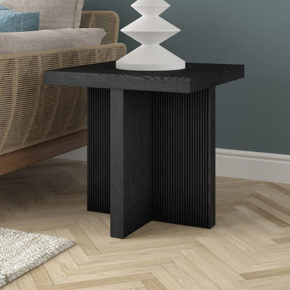 Hudson & Canal - Boden 22in Wide Square Side Table in Black Grain - ST2251 veiw 4