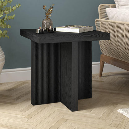 Hudson & Canal - Boden 22in Wide Square Side Table in Black Grain - ST2251 veiw 5