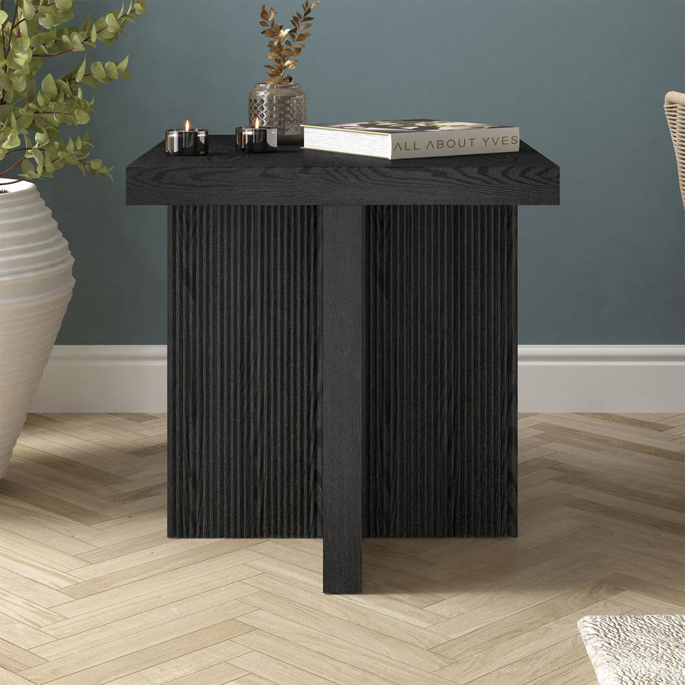 Hudson & Canal - Boden 22in Wide Square Side Table in Black Grain - ST2251 veiw 6