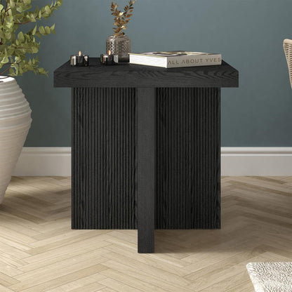 Hudson & Canal - Boden 22in Wide Square Side Table in Black Grain - ST2251 veiw 6