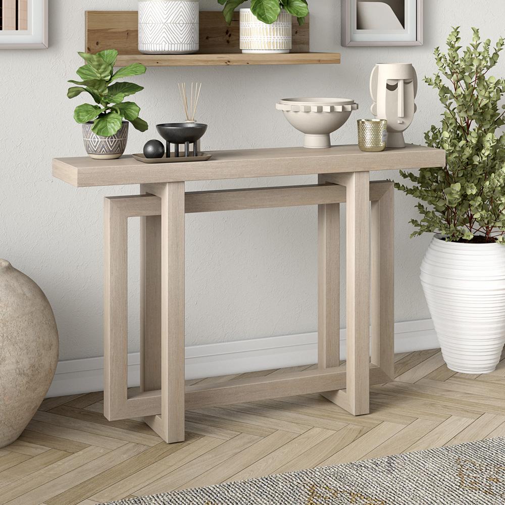 Hudson & Canal - Breslow 44in Wide Rectangular Console Table in Alder White - AT2259 veiw 4