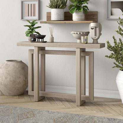 Hudson & Canal - Breslow 44in Wide Rectangular Console Table in Alder White - AT2259 veiw 6