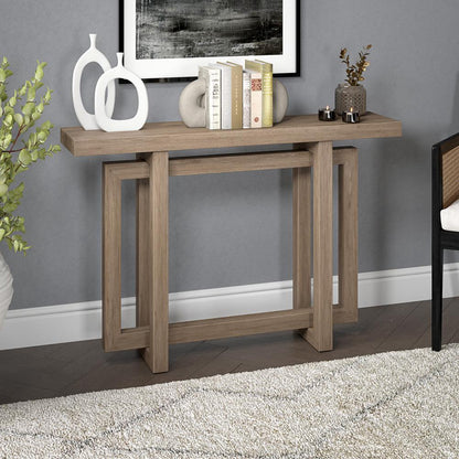 Hudson & Canal - Breslow 44in Wide Rectangular Console Table in Antiqued Gray Oak - AT2258 veiw 4