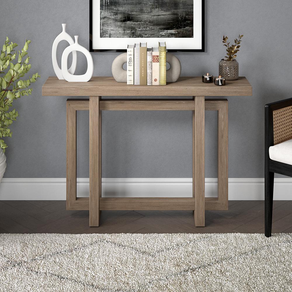 Hudson & Canal - Breslow 44in Wide Rectangular Console Table in Antiqued Gray Oak - AT2258 veiw 5