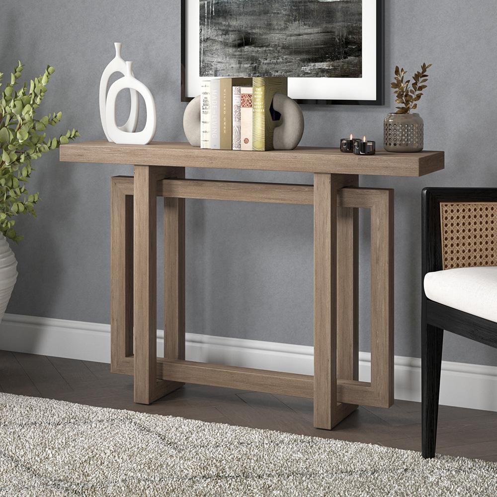 Hudson & Canal - Breslow 44in Wide Rectangular Console Table in Antiqued Gray Oak - AT2258 veiw 6