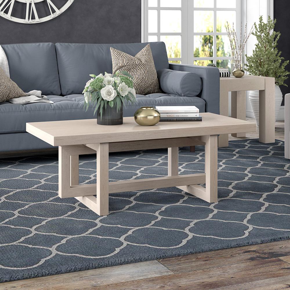 Hudson & Canal - Breslow 47in Wide Rectangular Coffee Table in Alder White - CT2261 veiw 5