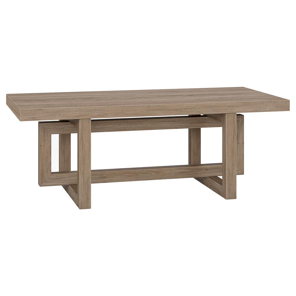 Hudson & Canal - Breslow 47in Wide Rectangular Coffee Table in Antiqued Gray Oak - CT2262 veiw 1