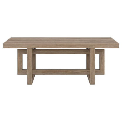 Hudson & Canal - Breslow 47in Wide Rectangular Coffee Table in Antiqued Gray Oak - CT2262 veiw 2