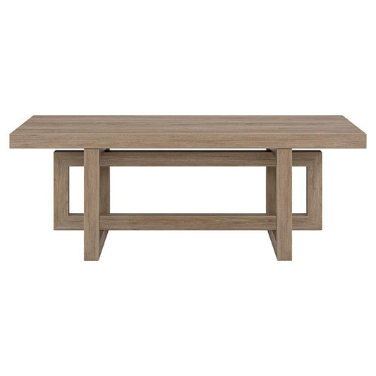 Hudson & Canal - Breslow 47in Wide Rectangular Coffee Table in Antiqued Gray Oak - CT2262 veiw 2