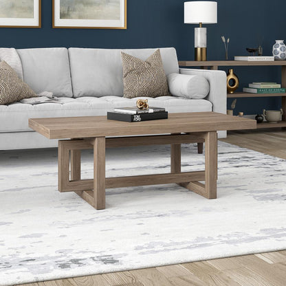 Hudson & Canal - Breslow 47in Wide Rectangular Coffee Table in Antiqued Gray Oak - CT2262 veiw 5