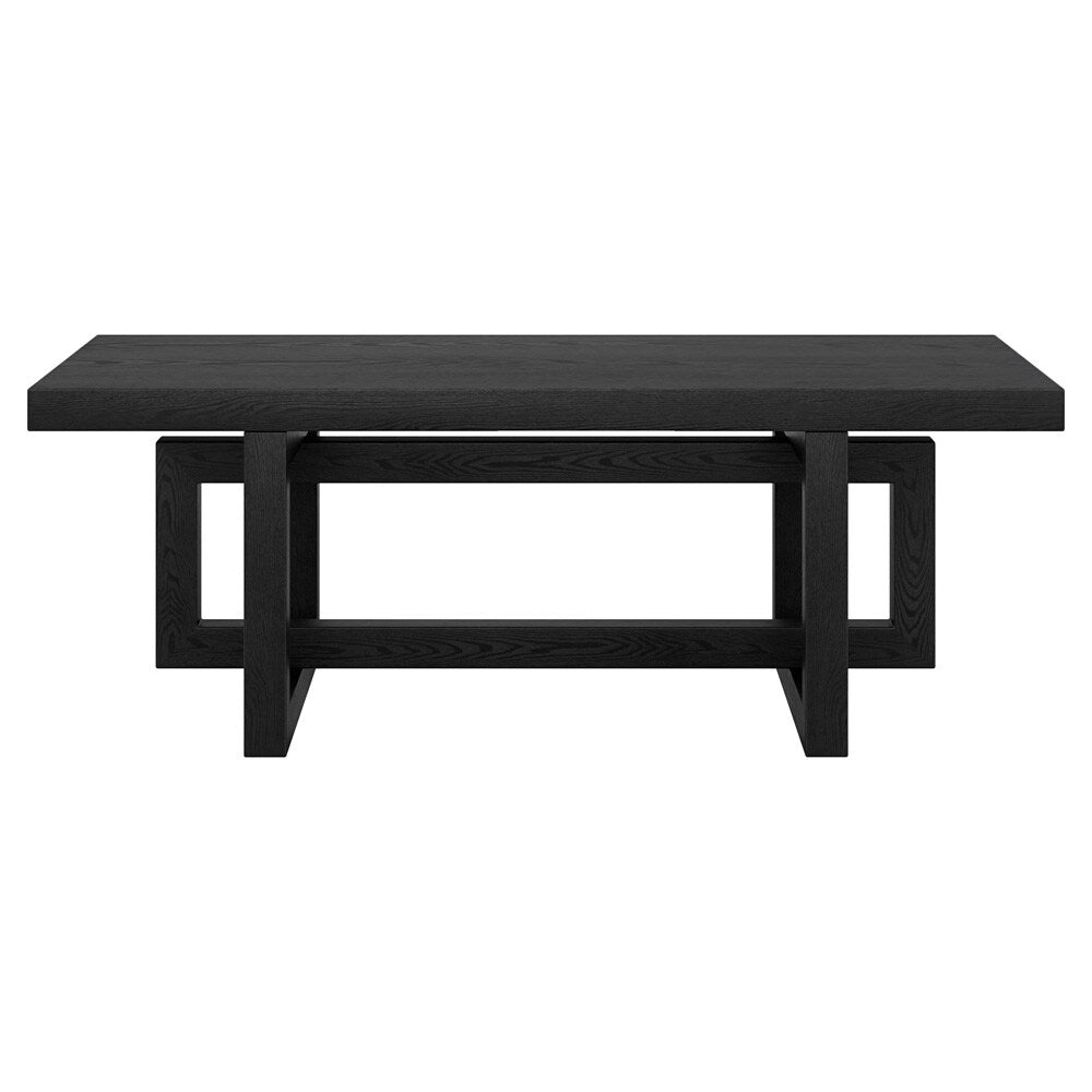 Hudson & Canal - Breslow 47in Wide Rectangular Coffee Table in Black Grain - CT2260 veiw 2