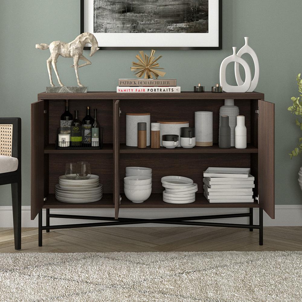 Hudson & Canal - Brighton 48in Wide Rectangular Buffet Table in Alder Brown - BF2206 veiw 7