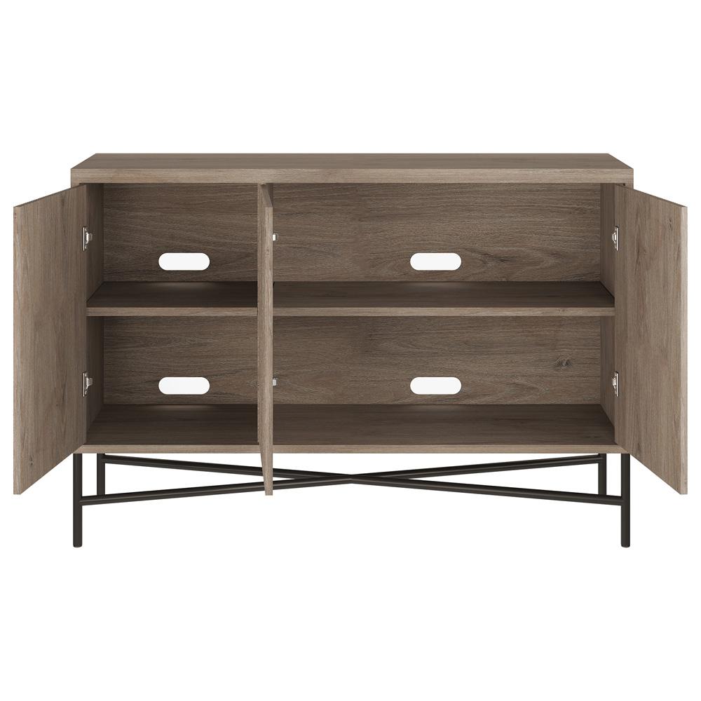 Hudson & Canal - Brighton 48in Wide Rectangular Buffet Table in Antiqued Gray Oak - BF2205 veiw 4