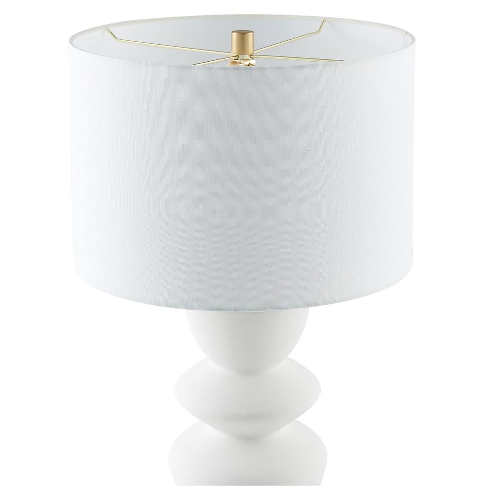 Hudson & Canal - Cassian 25in Tall Table Lamp with Fabric Shade in Matte White/Brass/White - TL2213 veiw 3