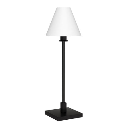 Hudson & Canal - Clement 28in Tall Table Lamp with Fabric Shade in Blackened Bronze/White - TL1911 veiw 1