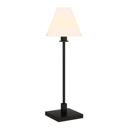 Hudson & Canal - Clement 28in Tall Table Lamp with Fabric Shade in Blackened Bronze/White - TL1911 veiw 2