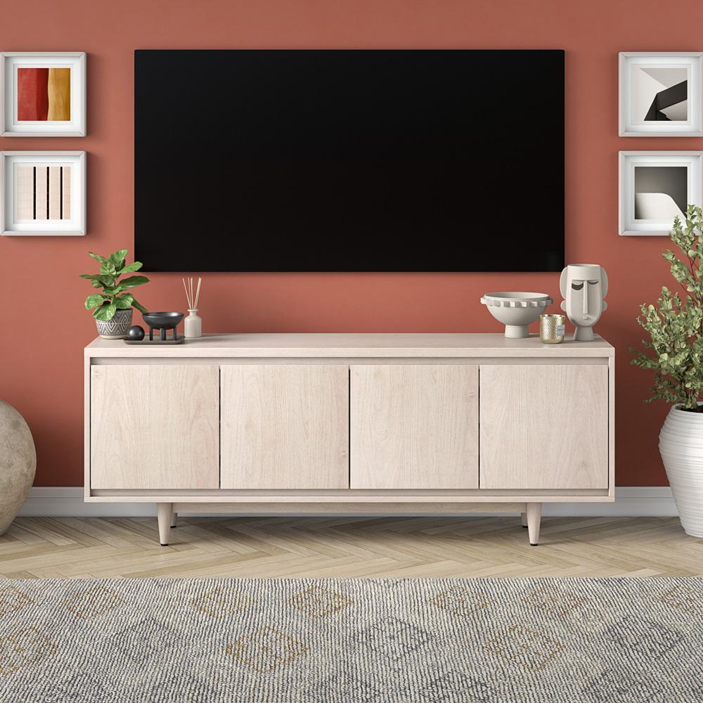 Hudson & Canal - Duran Rectangular TV Stand for TVs up to 75in in Alder White - TV2238 veiw 5