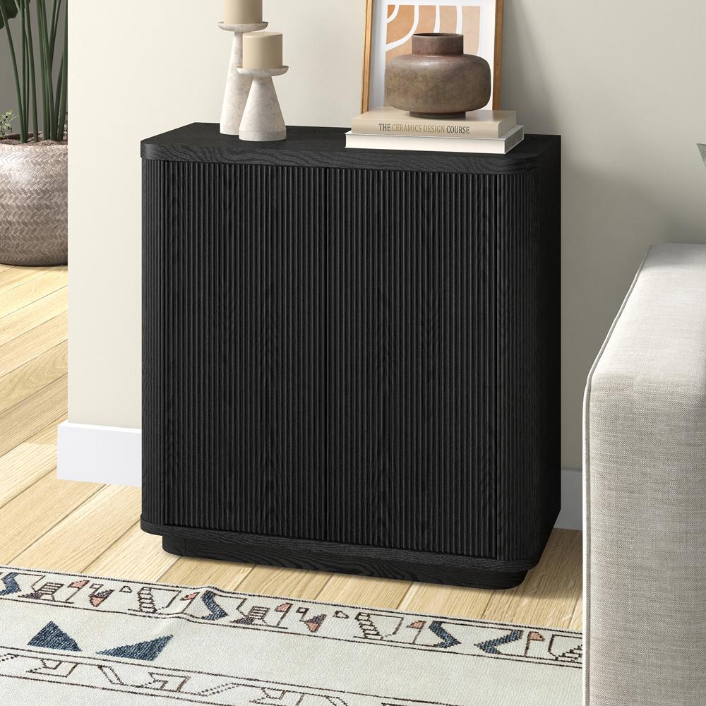 Hudson & Canal - Easton 32in Wide Rectangular Accent Cabinet in Black Grain - AC2225 veiw 5