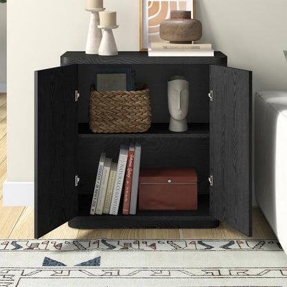 Hudson & Canal - Easton 32in Wide Rectangular Accent Cabinet in Black Grain - AC2225 veiw 7