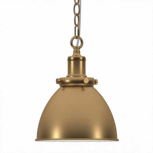 Hudson & Canal - Elodie 8in Wide Pendant with Metal Shade in Brass/Brass - PD2110 veiw 2