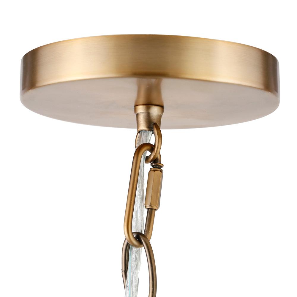Hudson & Canal - Elodie 12in Wide Pendant with Metal Shade in Matte White/Brass/Matte White - PD2112 veiw 6