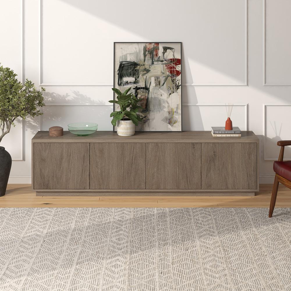 Hudson & Canal - Hanson Rectangular TV Stand for TVs up to 85in in Antiqued Gray Oak - TV2209 veiw 5