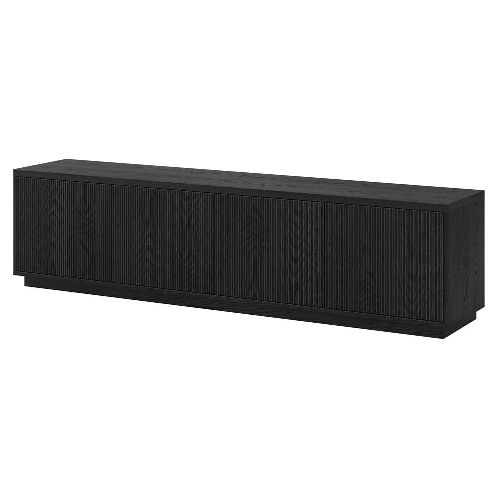 Hudson & Canal - Hanson Rectangular TV Stand for TVs up to 85in in Black Grain - TV2208 veiw 3