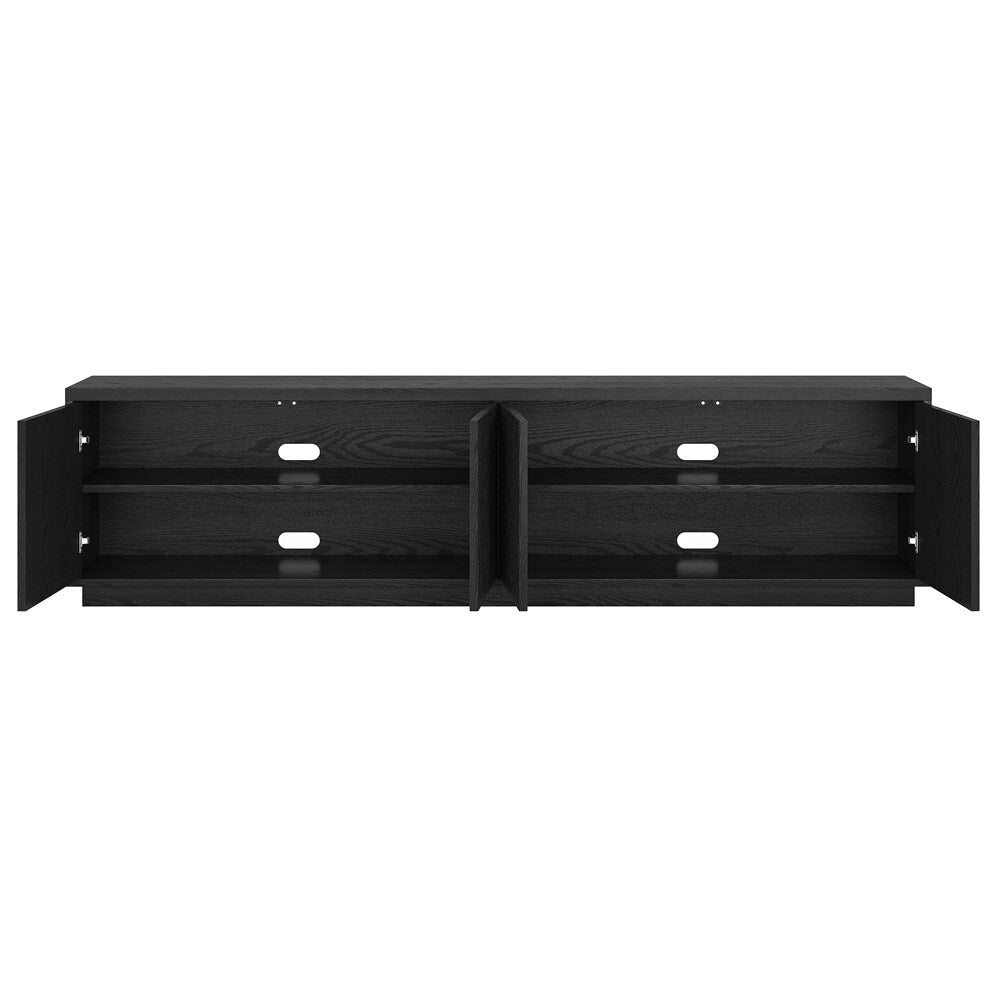 Hudson & Canal - Hanson Rectangular TV Stand for TVs up to 85in in Black Grain - TV2208 veiw 4