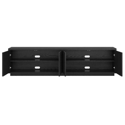 Hudson & Canal - Hanson Rectangular TV Stand for TVs up to 85in in Black Grain - TV2208 veiw 4