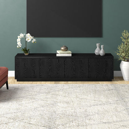 Hudson & Canal - Hanson Rectangular TV Stand for TVs up to 85in in Black Grain - TV2208 veiw 5