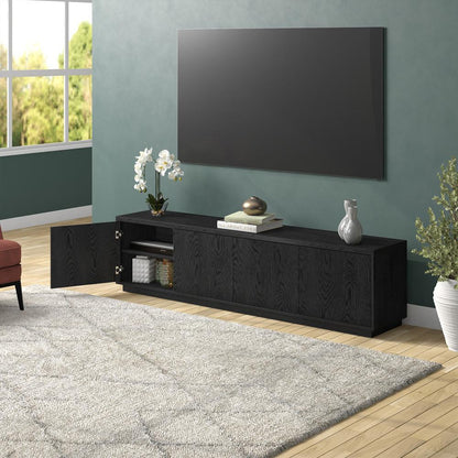 Hudson & Canal - Hanson Rectangular TV Stand for TVs up to 85in in Black Grain - TV2208 veiw 7