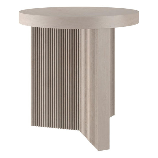 Hudson & Canal - Holm 22in Wide Round Side Table in Alder White - ST2255 veiw 1