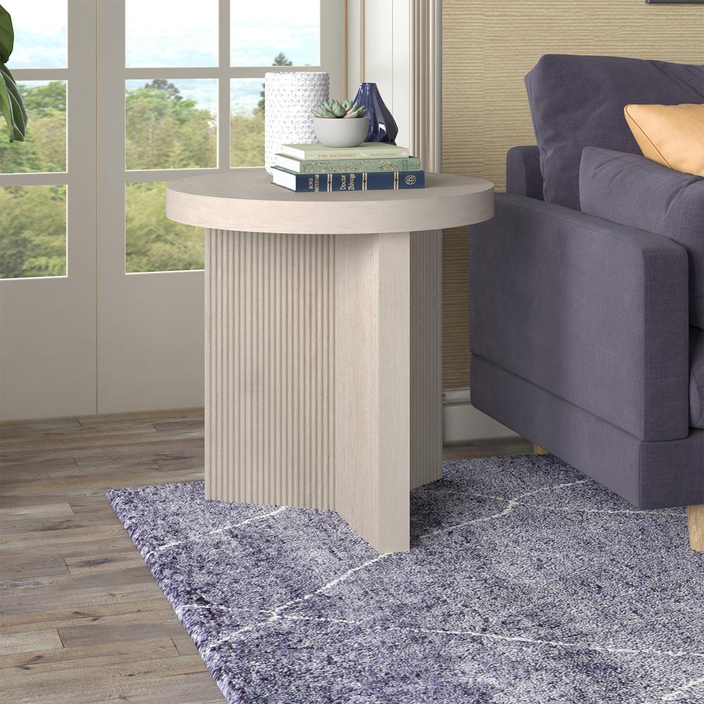 Hudson & Canal - Holm 22in Wide Round Side Table in Alder White - ST2255 veiw 5