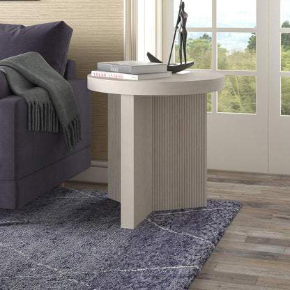 Hudson & Canal - Holm 22in Wide Round Side Table in Alder White - ST2255 veiw 6