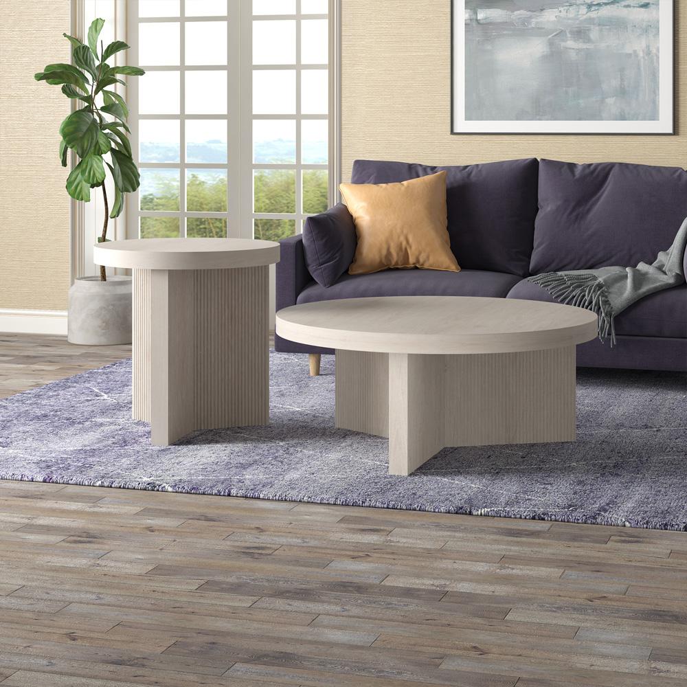 Hudson & Canal - Holm 22in Wide Round Side Table in Alder White - ST2255 veiw 7