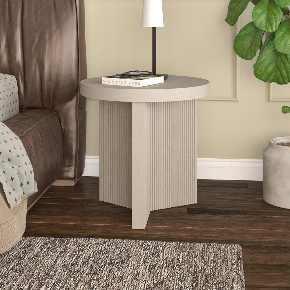 Hudson & Canal - Holm 22in Wide Round Side Table in Alder White - ST2255 veiw 8