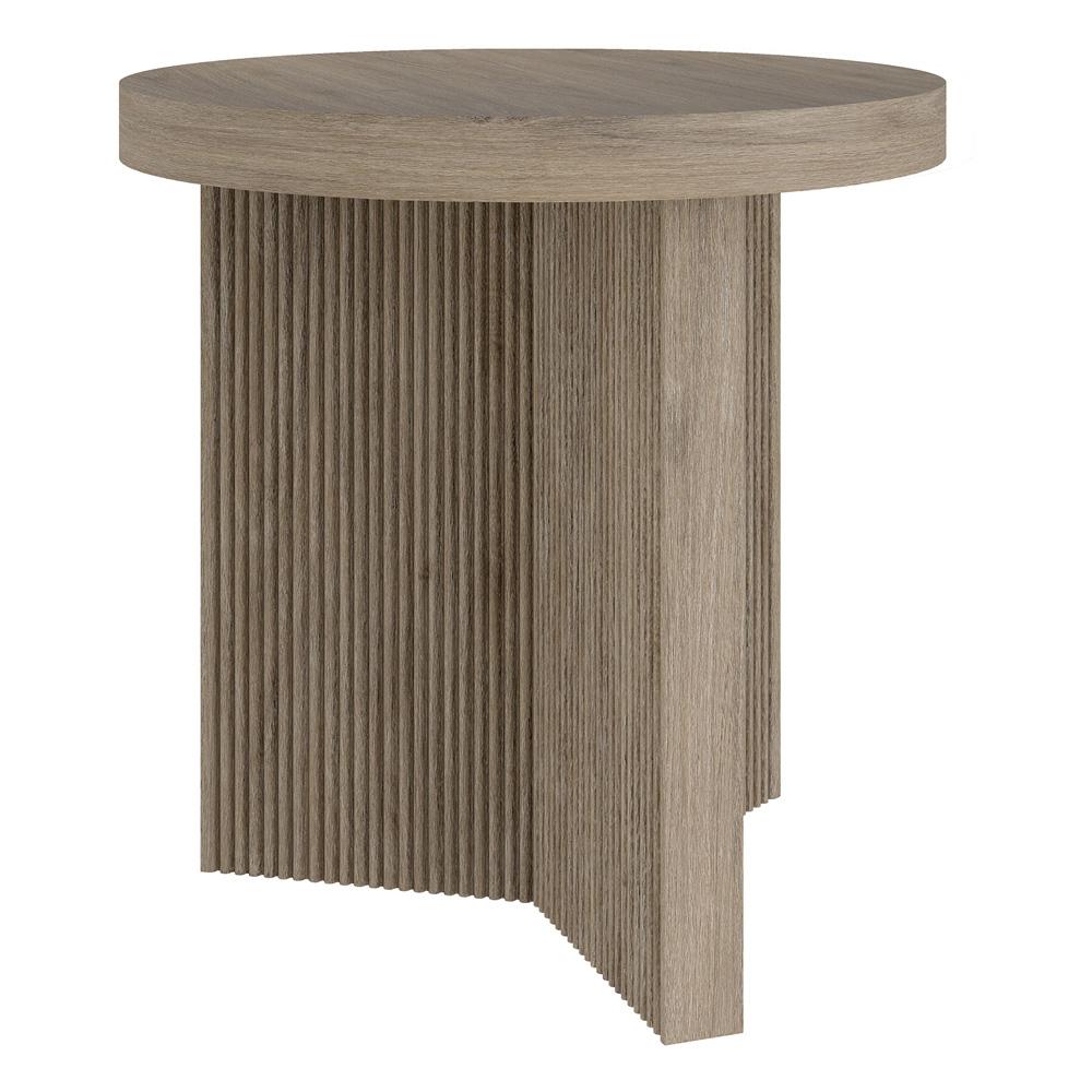 Hudson & Canal - Holm 22in Wide Round Side Table in Antiqued Gray Oak - ST2256 veiw 1