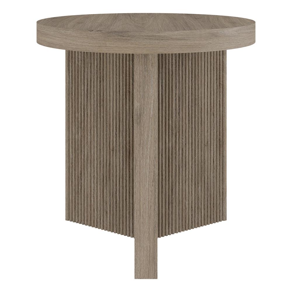 Hudson & Canal - Holm 22in Wide Round Side Table in Antiqued Gray Oak - ST2256 veiw 2