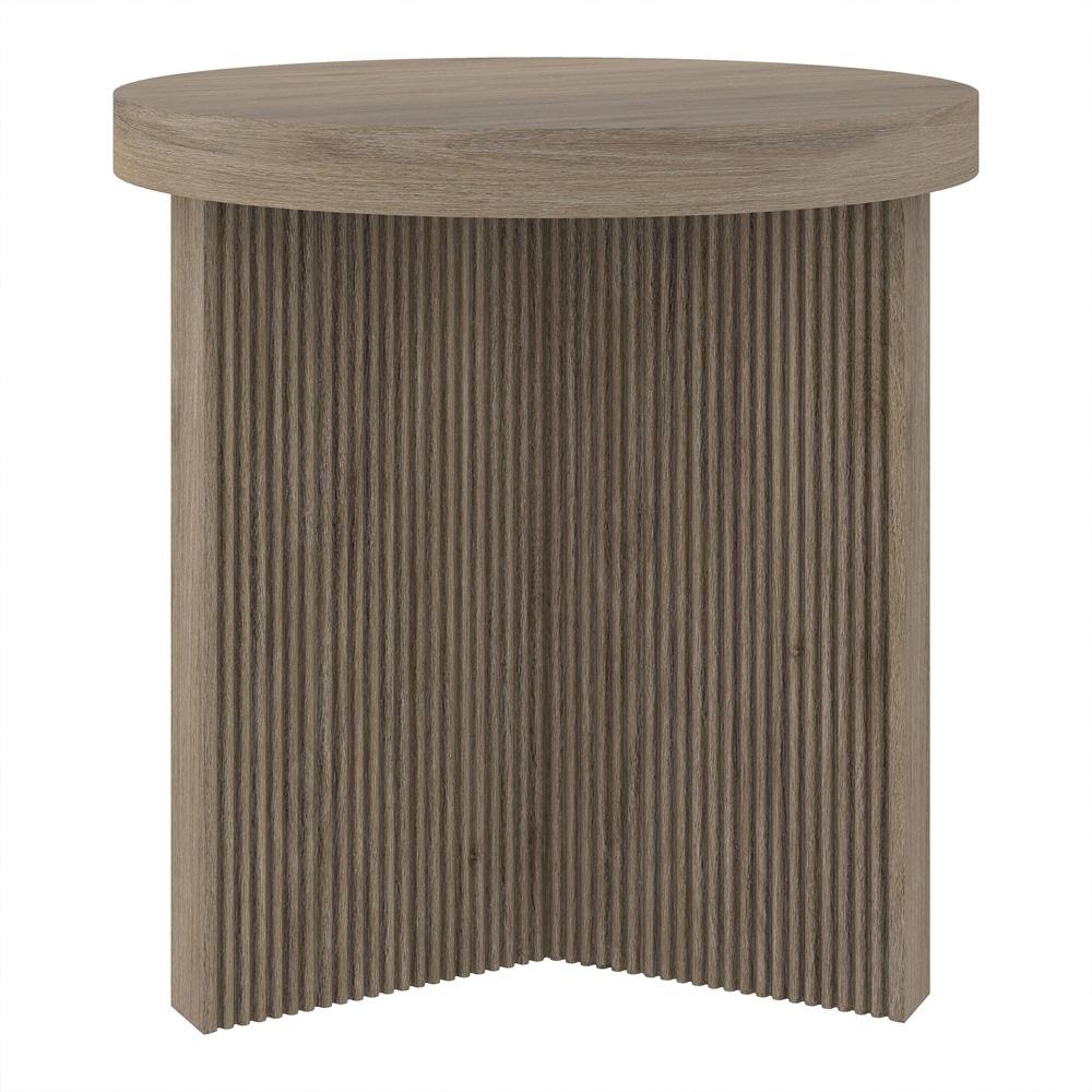 Hudson & Canal - Holm 22in Wide Round Side Table in Antiqued Gray Oak - ST2256 veiw 3