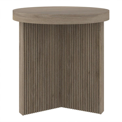Hudson & Canal - Holm 22in Wide Round Side Table in Antiqued Gray Oak - ST2256 veiw 3