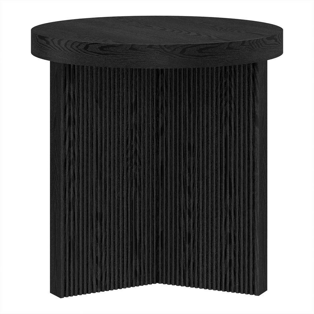 Hudson & Canal - Holm 22in Wide Round Side Table in Black Grain - ST2254 veiw 3