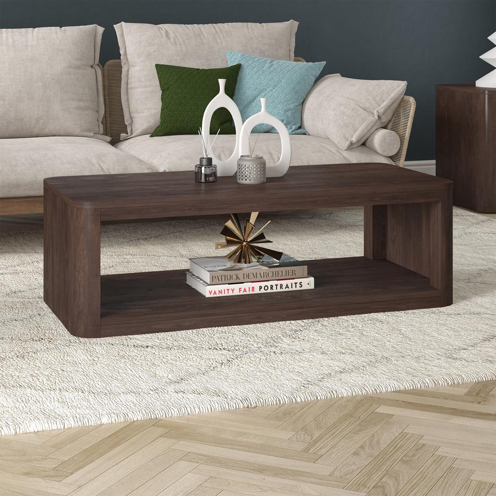 Hudson & Canal - Kellan 47in Wide Rectangular Coffee Table in Alder Brown - CT2178 veiw 5