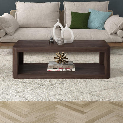 Hudson & Canal - Kellan 47in Wide Rectangular Coffee Table in Alder Brown - CT2178 veiw 6