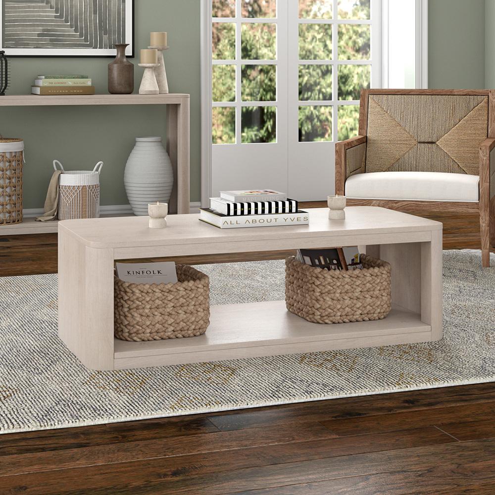 Hudson & Canal - Kellan 47in Wide Rectangular Coffee Table in Alder White - CT2177 veiw 4