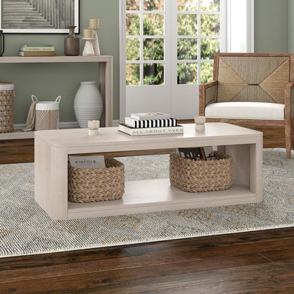 Hudson & Canal - Kellan 47in Wide Rectangular Coffee Table in Alder White - CT2177 veiw 4