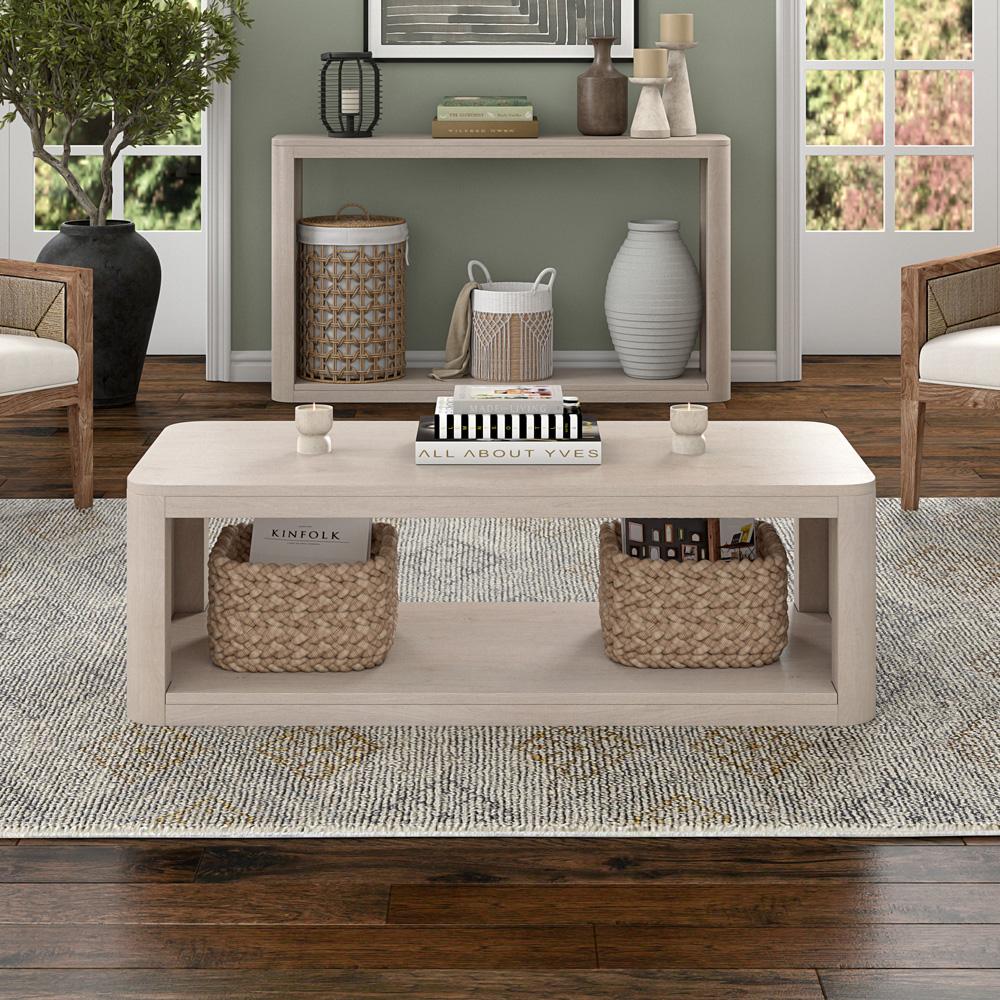 Hudson & Canal - Kellan 47in Wide Rectangular Coffee Table in Alder White - CT2177 veiw 5
